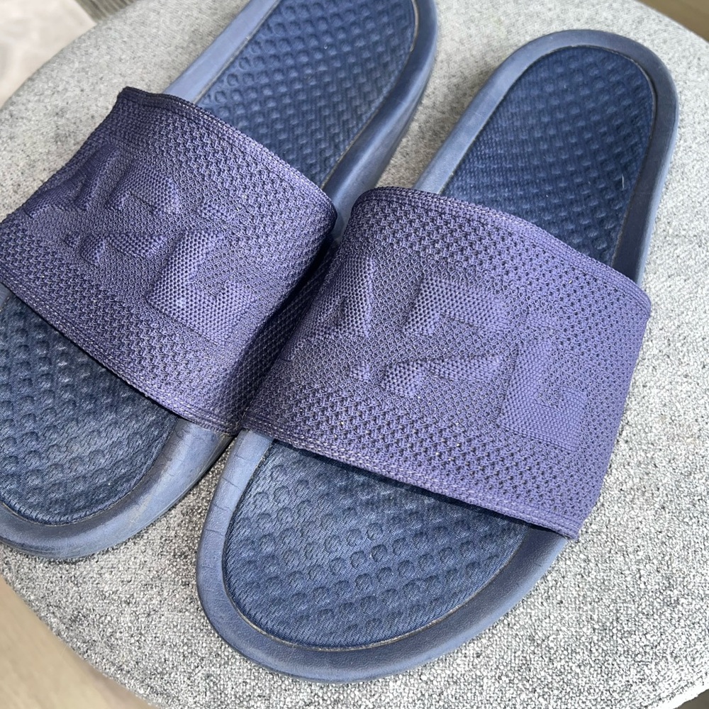 APL Blue Slide Sandals with Textured Strap
